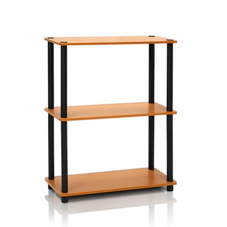 Highkey Turn-N-Tube 3-Tier Compact Multipurpose Shelf Display Rack, Light Cherry - 11.6 x 23.6 x 29.6 in. LR375188